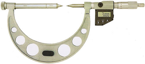 Digital point micrometer with adjustable anvil